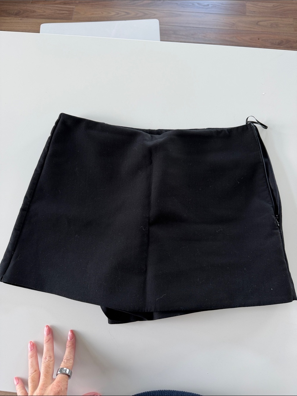 Zara Black Women's Skort with Side Zip